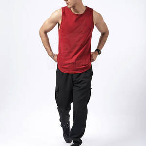 Débardeurs sans manches de haute qualité pour hommes Décoration personnalisée avec logo imprimé Motif uni Couleur unie Tailles XL Grand respirant pour salle de sport - Product Image 3