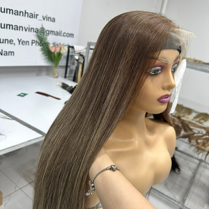 Perruques et extensions de cheveux vierges brutes alignées sur les cuticules Perruques humaines vietnamiennes Perruque de cheveux humains Silky Wave Original Lace - Product Image 5