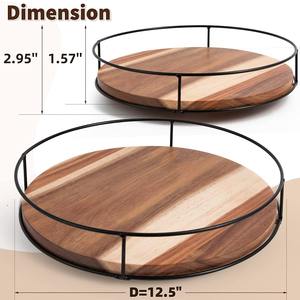 Support à gâteau rond en bois d'acacia de qualité supérieure, base surélevée, non toxique, écologique, durable, design artisanal pour une présentation élégante des aliments - Product Image 3
