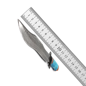 Nuevo PRESTIGE BLADES OEM Personalizado Hecho a mano Supervivencia al aire libre Camping Bowie Cuchillo Damasco Hoja de acero Punto de caída Mango de cuerno - Product Image 6