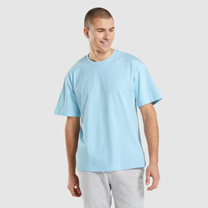 T-shirt col rond en bambou biologique écologique de haute qualité pour hommes T-shirts unis biologiques en gros - Product Image 4