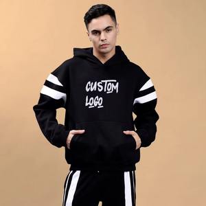 Conjunto Deportivo de Dos Piezas de Felpa con Capucha y Estampado Sólido para Hombre, Talla XXL, Ropa Deportiva Urbana, Logotipo Personalizado, Hecho en EE. UU. - Product Image 2