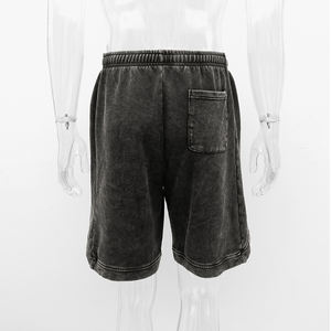 Short d'été unisexe délavé à l'acide 100% coton French Terry Streetwear Vêtements pour hommes vierges avec motif solide Vente en gros - Product Image 2