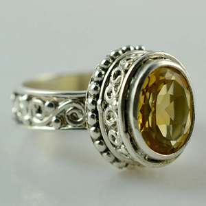 Bague en argent sterling 925 faite à la main avec citrine, pierre de naissance de novembre, bijou de promesse, citrine naturelle taille ovale, cadeau idéal - Product Image 6