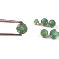 3X3MM Béryl vert naturel AAA taille ronde à facettes semi-précieuse calibrée pierres précieuses en vrac fabrication de bijoux lot de gros