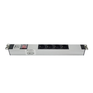 1U <span class=keywords><strong>4</strong></span> cách Đức Schuko PDU với On/Off chuyển đổi, nhôm Rack mount cho máy chủ Rack, F loại cắm (din49441) - Product Image 6