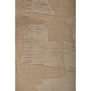 พรมขนสัตว์ถักมือสีเบจน้ำตาล Aprezo รุ่น AKWL-2104 ลายแบบนามธรรม สำหรับห้องนั่งเล่น พรมปูพื้นบ้าน สำหรับทางเข้าบ้าน โถงทางเดิน ห้องวัยรุ่น - Product Image 3