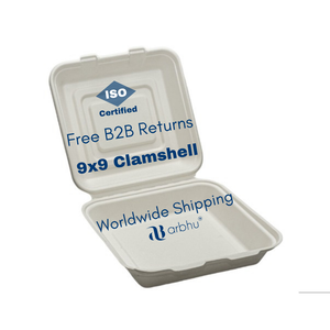 Conteneur hybride durable en pulpe de bambou, 100 % compostable, boîte à clapet en bagasse pour les services de préparation de repas éco-responsables - Product Image 1