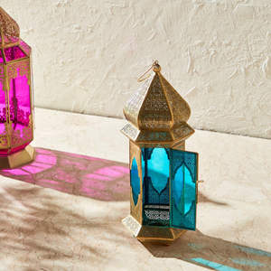 Faroles de Vidrio Coloridos Marroquíes Dorados, Último Modelo 2025, Portavelas de Mesa, Decoración Moderna Hecha a Mano para el Hogar - Product Image 6