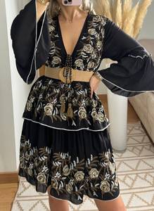 Femmes fait à la main Mini robes en gros prix abordable 100% soie doux femmes vêtements de plage Mini robes femmes tenue décontractée - Product Image 6