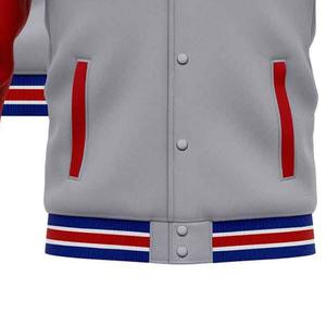 OEM Wholesale Blank <b>Vintage</b> Winter 100% Wool Anti-pilling Stripe Baseball Letterman <b>Varsity</b> <b>Jackets</b> - Product Image 4