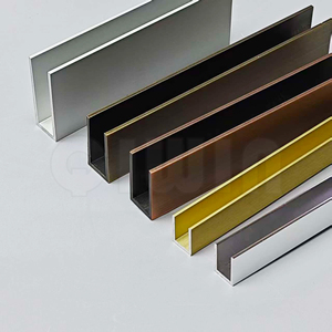 QIWIN Customize Color Low U Channel for <strong>Glass</strong> Panel Bathroom <strong>Glass</strong> Accessories <strong>Shower</strong> <strong>Glass</strong> U Channel Aluminum <strong>Profile</strong> - Product Image 3