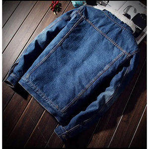 New Arrival Best Selling <b>Men</b> Winter Latest Lined Denim <b>Jacket</b> Windbreaker <b>Trucker</b> <b>Jacket</b> - Product Image 2