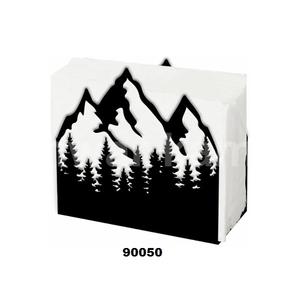 Porte-serviettes pour Tables Arbres de montagne Distributeur de serviettes en métal pour la cuisine Support de mouchoirs de table pour restaurants Décor d'hôtel - Product Image 1