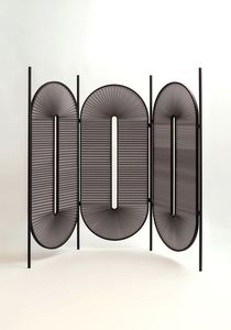 Biombo Plegable con Marco Negro Arqueado, Elegante Separador de Espacios para Privacidad en el Hogar u Oficina, Divisor Moderno y Estilizado - Product Image 4