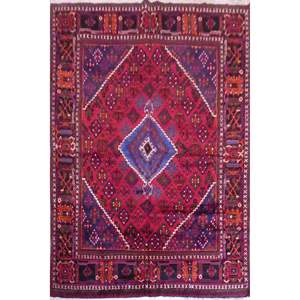 Joshghan Semi Antique Hand Knotted Persian Joshghan Tabriz Rugs Red, 10'2 X 7', Panr02492 (Red : 10594) - Product Image 1