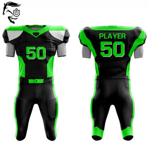 Venta al por mayor de fábrica, diseño personalizado, ropa deportiva de secado rápido, uniforme americano, traje de fútbol de manga corta, conjunto de uniforme de fútbol americano - Product Image 1