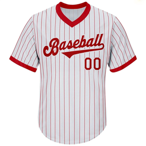 Sublimation personnalisée Baseball Jersey Tee Shirts Personnalisé Col V Brodé Cousu Vêtements de Sport pour les Équipes de Softball - Product Image 2