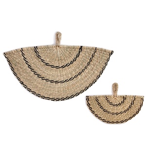 Abanico de Pared de Hierbas Marinas, Diseño Costero Abstracto, Personalizado, Vintage, Marrón Oscuro, Bohemio, Bajo Costo, Nuevo Producto para Colgar - Product Image 4