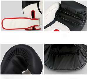 Suministro directo de fábrica 12oz 14oz Guantes de boxeo Guantes DE LUCHA profesionales de cuero de vaca genuino Guantes MMA con logotipo personalizado - Product Image 3