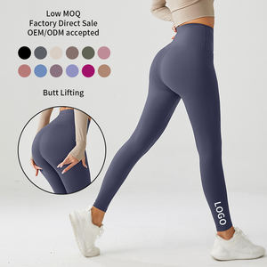 Mallas de cintura media para mujer, informales, transpirables, de talla grande, para gimnasio, Fitness, poliéster, Spandex, Yoga, ODM - Product Image 2