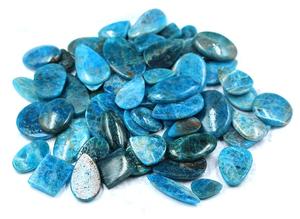 Pierres précieuses TASBIYA GEMS, apatite bleue naturelle, qualité commerciale, taille ovale, cabochons en vrac, 10-30g, pour la fabrication de bijoux - Product Image 3
