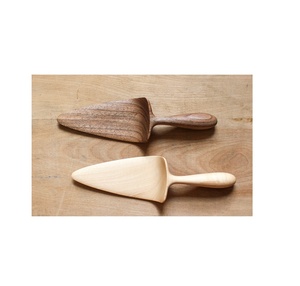 Servidor de madera para pastel de Acacia, juego de cuchillos y servidor para pastel de boda y fiestas de cumpleaños y eventos, servidor de madera para pastel - Product Image 3