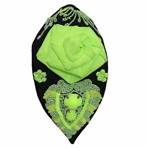 Luxury Neon Rose Velvet <b>Headband</b> Handmade 3D <b>Floral</b> Embroidery Custom Export for Women's Party Bridal Hair Accessory - Product Image 4