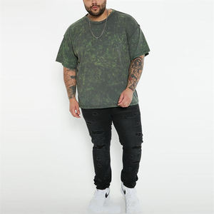 Camiseta informal lavada con ácido de gran tamaño para hombre al mejor precio, camiseta de secado rápido de talla grande con diseño en blanco, camiseta de cantidad a granel personalizada de alta calidad - Product Image 3