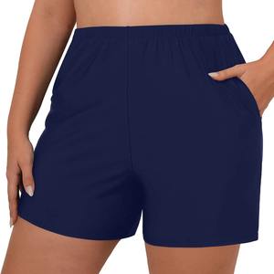 High Waisted Bikini Bottoms Swimwear Swim Shorts Bathing Suit Bottoms Women Ruched Shirre <b>Tummy</b> <b>Control</b> Panties Plus Size Pant - Product Image 2