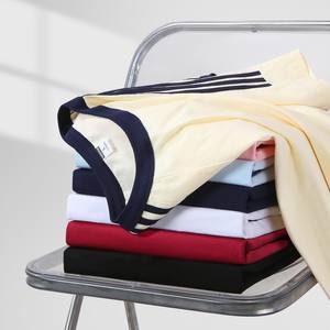 Vente en gros Fabricant de t-shirts à manches 3 barres design personnalisé T-shirt classique en coton uni 200gsm pour hommes - Product Image 1