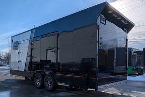 Remorque de transport de marchandises en aluminium 8,5x22 pieds, 9990 GVWR, à double essieu, avec porte rampe en V, pour le transport de véhicules et d'équipements, à vendre - Product Image 3