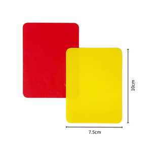 Taille officielle de la carte d'arbitre de football de pénalité désignée Équipement d'entraînement rouge et jaune pour les matchs - Product Image 3