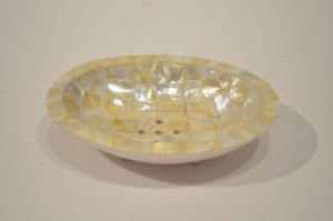 Élégant porte-savon naturel MOP Plateau de lavabo de salle de bain élégant avec finition en agate pour la décoration moderne de la maison et de l'hôtel - Product Image 3