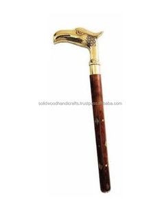 Bastón náutico Bastón Bastones de latón macizo con mango de latón en color plateado - Product Image 3