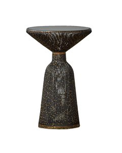 Meilleure vente de table d'appoint en aluminium fabriquée à la main pour les maisons de luxe conçue avec une texture unique et un attrait moderne artistique - Product Image 1