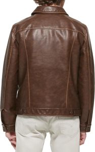 Veste en cuir de vachette tendance pour hommes avec logo personnalisé offre spéciale de veste en toile pour hommes à bas prix - Product Image 6