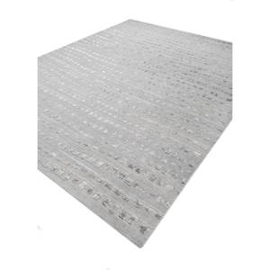 Alfombra Rectangular Hula Azul de Lana y Seda de Bambú Anudada a Mano Siwb-08, Alfombra para Pasillo y Sala de Estar con Patrón Abstracto de Patchwork para Uso Doméstico - Product Image 2