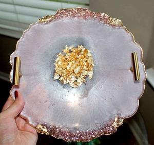 Resin Decorative <b>Tray</b> in Multiple Colors Round Shape Home Decor Resin <b>Tray</b> High Quality - Product Image 2