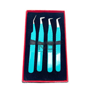 90 degrés 45 degrés Volume nouvelle couleur enduit diamant argent conseils pince à cils japonais en acier inoxydable avec marque personnalisée - Product Image 6