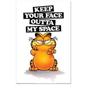Affiche sur toile moderne de Garfield avec design « Keep Your Face Outta My Space » - Product Image 2