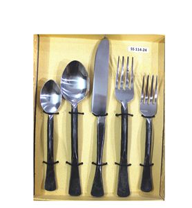 Juego de cubiertos de acero inoxidable chapado en oro rosa de primera calidad, vajilla sostenible ecológica que incluye cuchara, tenedor, cuchillo - Product Image 4