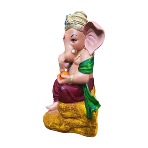 Estatua de Ganesh Ji de Poliresina, Modelo Hecho a Mano, Pintado a Mano, Decoración Religiosa Tradicional, Pooja, Boda, Hogar, Estilo Indio - Product Image 4
