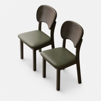 Chaise de salle à manger en bois massif, design moderne et simple, entièrement rembourrée, confortable, dossier en noyer, pour salon et restaurant