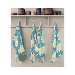 Classique 100% coton Eco certifié poules assises brodées 550GSM Ultra absorbant Anti-rides serviette de cuisine de qualité supérieure - Product Image 4