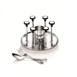 Soporte de vidrio de acero inoxidable Soporte de vidrio de loto para mesa de comedor de cocina - Product Image 5