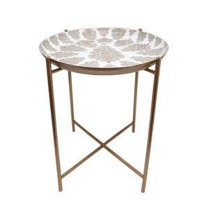 Vente chaude Table D'appoint Ronde Couleur Or Pour La Maison Salon Meubles Décoratifs À La Main Table Basse Personnalisée - Product Image 5