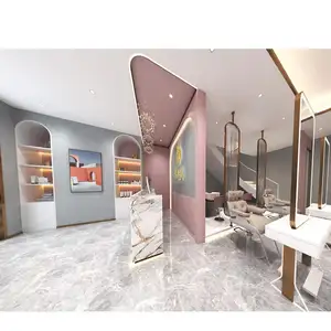 Pink Beauty Salons Store Cosmetic Shop Decoration Design Beauty Cosmetic Showcase Beauty Shop Interior Decor