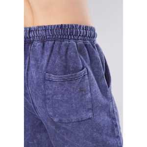 Shorts de jogging pour hommes OEM en gros, personnalisés, délavés à l'acide, 100% coton, haute qualité, décontractés, pour entraînement et fitness, avec décoration en dentelle, couleur unie, séchage rapide - Product Image 4