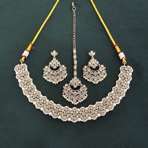 ชุดสร้อยคอไข่มุกแบบโบราณดีไซน์เนอร์พร้อมเครื่องประดับแฟชั่นประดับเพชรแนวเจ้าหญิงตัดพร้อมชุบโลหะสำหรับผู้หญิง - Product Image 2